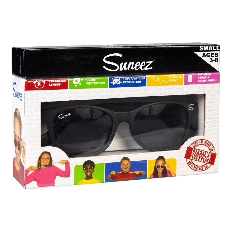 Image of Suneez Polarised Sunglasses Childrens - Black 3-8yrs