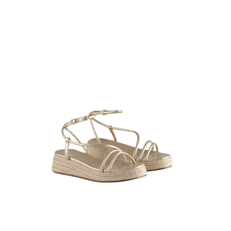 Image of Mim Shoes Womens wedge sandals Mim Shoes Chiko Beige Female 36