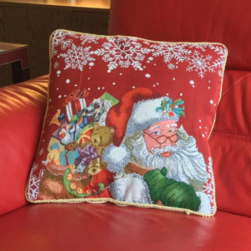 Image of Luxury Living Santa & Gifts 18" Christmas Cushion