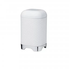Image of Lovello White Geometric Kitchen Canister White