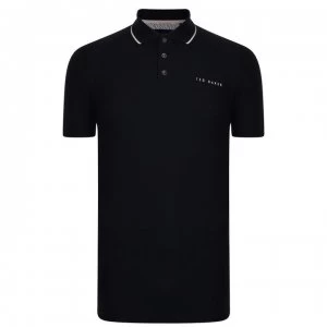 Image of Ted Baker Short Sleeve Polo Shirt - Navy
