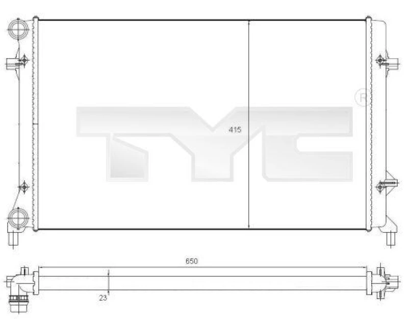 Image of TYC Engine radiator TYC 702-0025