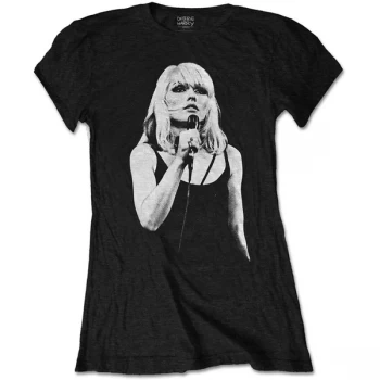 Debbie Harry - Open Mic. Womens XX-Large T-Shirt - Black