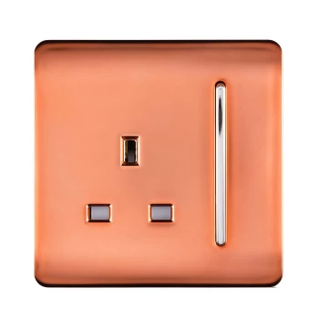 Image of TrendiSwitch Single Switched Socket - Copper