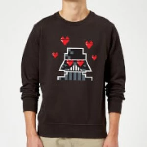 Image of Star Wars Valentine's Vader In Love Sweatshirt - Black