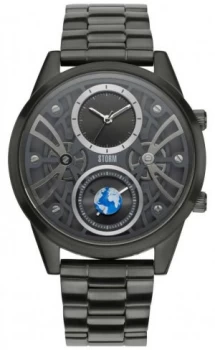 Image of STORM Globe-X Titanium Black Stainless Steel Black Dial Watch