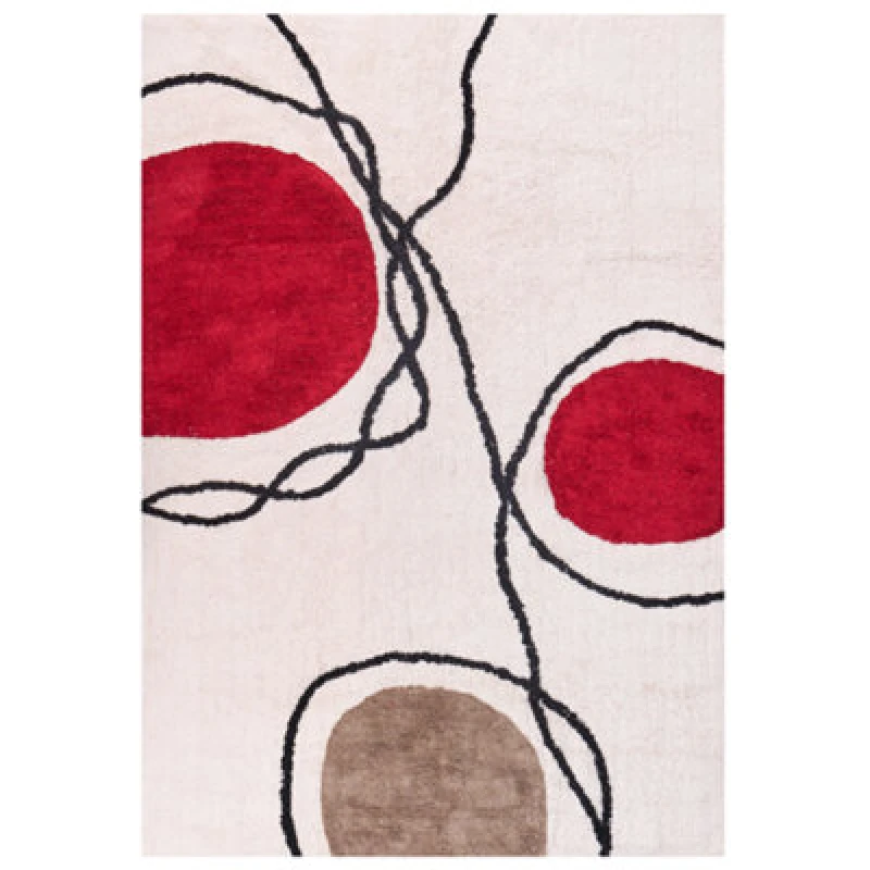 Image of Beliani Rug Bolat Beige 160 X 230 Cm Cotton