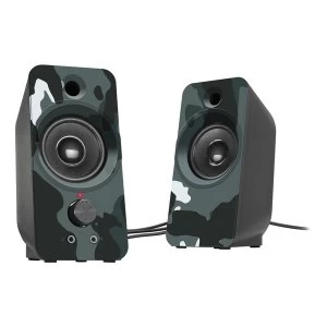 image of Speedlink Daroc USB-Powered Stereo Speaker Dual 3.5mm Stereo Jack Audio & USB-A Connector (Blue Camouflage)