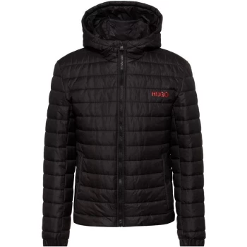 image of Hugo Boss Bene Hooded Padded Jacket Black Size L Men