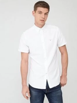 Image of Barbour Short Sleeved Oxford Shirt - White
