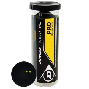 Dunlop Pro Squash Balls 3 Ball Tube