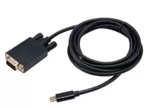 image of Akasa AK-CBCA17-18BK cable gender changer USB Type-C VGA Black