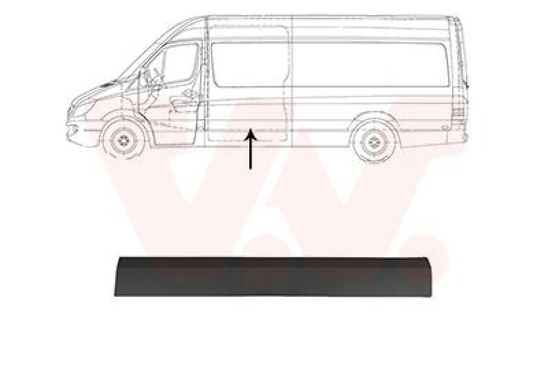 Image of VAN WEZEL Trim / Protective Strip, sidewall VAN WEZEL 3077425