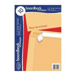 Image of County Stationery C4 10 Manilla Board Envelopes Pack of 10 C525