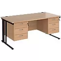 image of Dams International Desk MCM16P33KB 1,600 x 800 x 725 mm