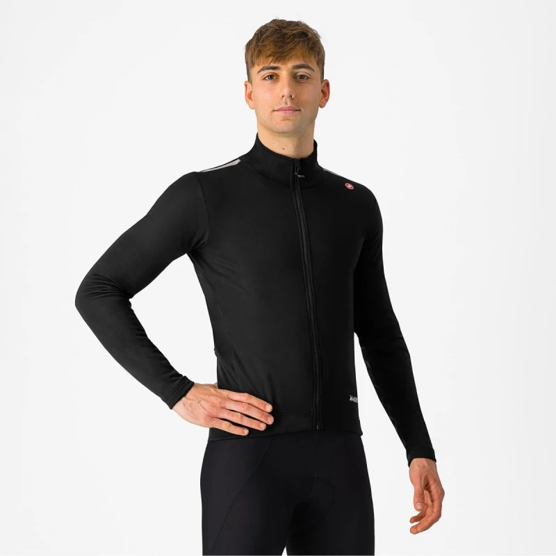 Image of Castelli Espresso Air Mens Cycling Jacket XL Light Black - Cycles UK