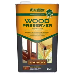 image of Barrettine Wood Preserver - Dark Brown - 5L