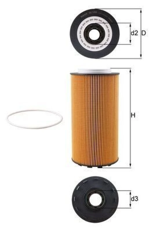 Image of Oil filter MAHLE OX 1293D