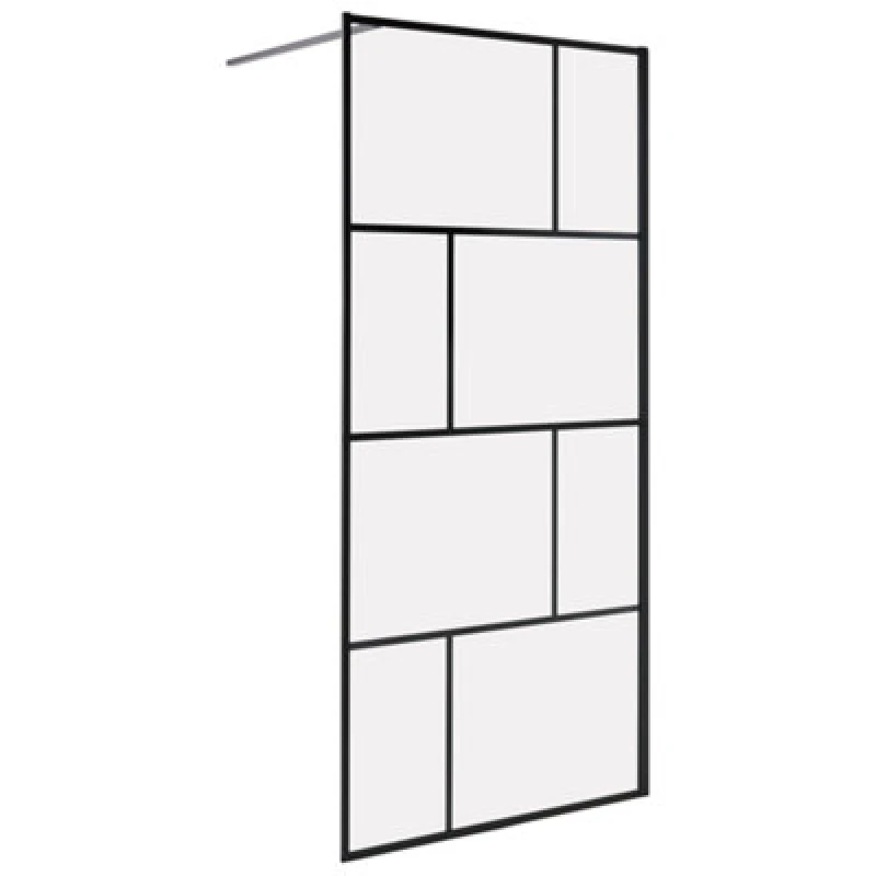 Image of Beliani Shower Screen Tapajos 900 X 1950 mm Black