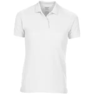 Image of Gildan DryBlend Ladies Sport Double Pique Polo Shirt (S) (White)