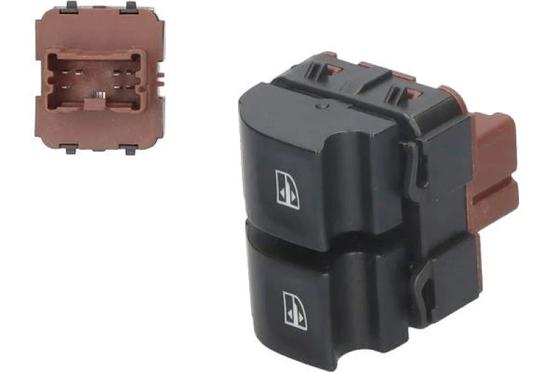 Image of Alfa e-Parts AF00387 Switch, window winder Left Front Plastic Switch,window winder (1761)