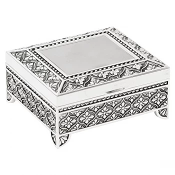 Image of Sophia Silverplated Trinket Box - Art Deco Floral