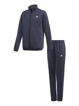 image of adidas Boys Tr Tracksuit - Navy White, Navy/White, Size 5-6 Years