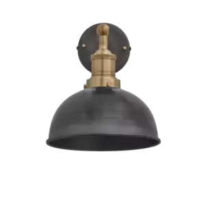 Image of Industville Brooklyn Dome Wall Light - 8" - Brass / Brass