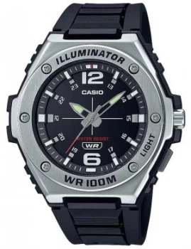 Image of Casio Illuminator Black Dial Black Resin Strap MWA-100H- Watch