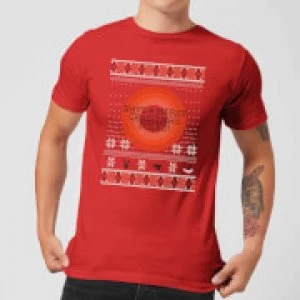 Image of Looney Tunes Knit Mens Christmas T-Shirt - Red - L