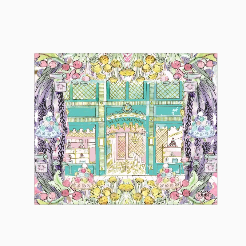 Image of Claire Louise Laduree In Full Bloom Glass Kitchen Splashback Size: 600mm x 750mm Multicolor Unisex 600mm x 750mm