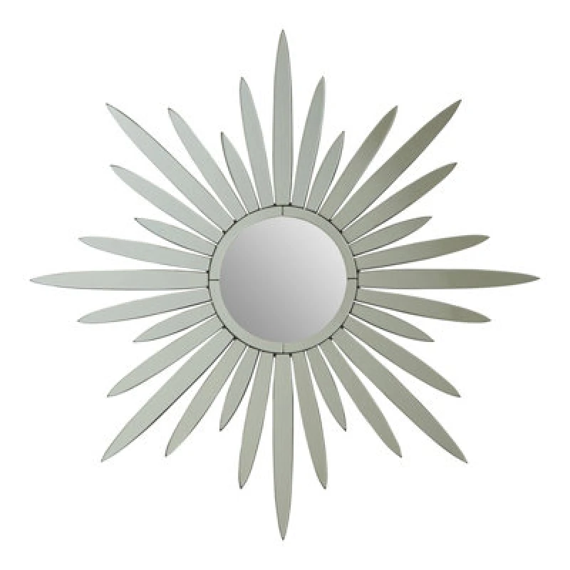 Image of Orsina Starburst Wall Mirror, Silver, Wood, Glass