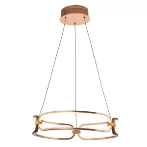 Image of Colette Integrated LED Pendant Light, Rose Gold