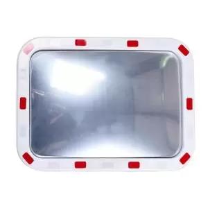 Image of Rectangular Traffic Mirror with Reflective Edges 400 x 600 x 50mm