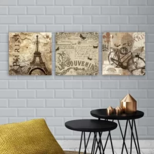 Image of prc3002 Multicolor Decorative Canvas Painting (3 Pieces)