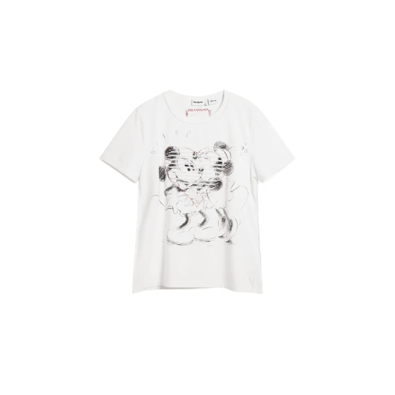 Image of Desigual Womens T-Shirt Desigual Mickey Blanc Female L