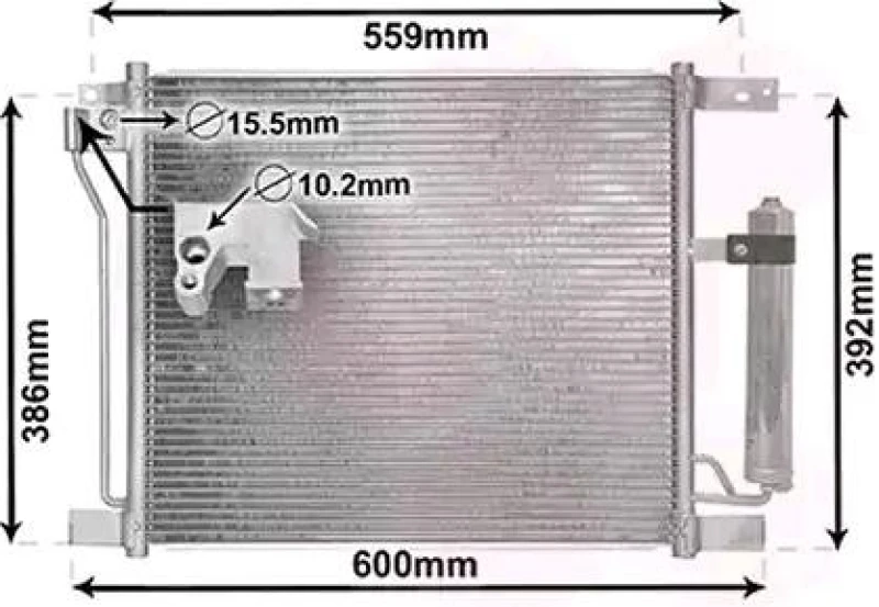 Image of VAN WEZEL 13015401 Condenser with dryer Condenser,air conditioning (448)
