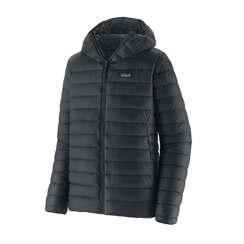 Image of Hooded full zip puffer jacket Patagonia Down Noir Male M