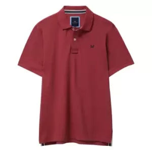 Image of Crew Clothing Mens Classic Pique Polo Shirt Red Earth XL