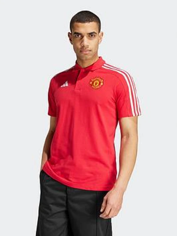 Image of Adidas Polo Manchester United DNA 2024/25 Rouge Male S
