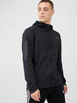 image of adidas Own The Run Running Jacket - Black, Size L, Men