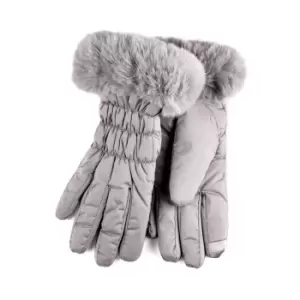Image of totes Isotoner Ladies Water Repellent Gloves Grey
