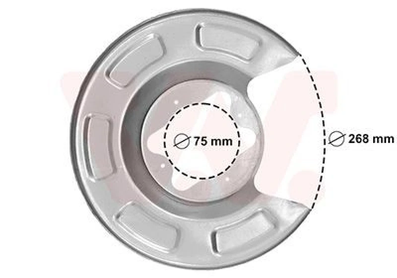 Image of VAN WEZEL Brake disc backing plate VAN WEZEL 8239374