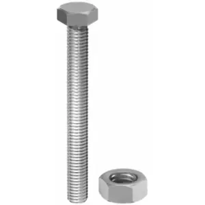 image of TIMco Hex Set DIN933mm & Hex Nut DIN934mm A2 Stainless Steel M8 x 50mm (2 Bag)