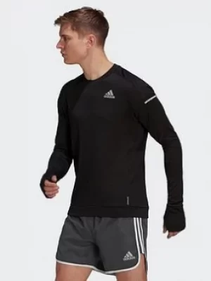 adidas Cooler Long Sleeve Sweatshirt, Black Size M Men