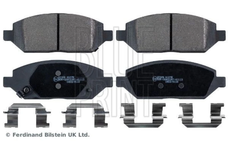 Image of Blue PRINT Brake pad set Blue PRINT ADW194216