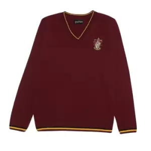 Image of Harry Potter Mens Gryffindor House Knitted Jumper (4XL) (Burgundy)