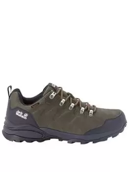 Image of Jack Wolfskin Jack Wolfskin Refugio Texapore Low Walking Shoes, Green, Size 10, Men