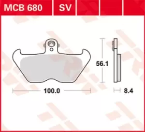 image of TRW Lucas Sintered lining MCB680SV