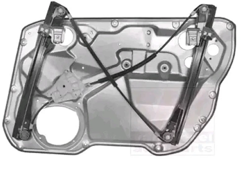 Image of VAN WEZEL 4917269 Window regulator Left Front, Operating Mode: Electric, without electric motor, with bolted-on plate Window Winder (1561)